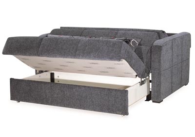 Ferra Fashion Gray Chenille Love Seat Sleeper,Ottomanson (Previously Casamode)